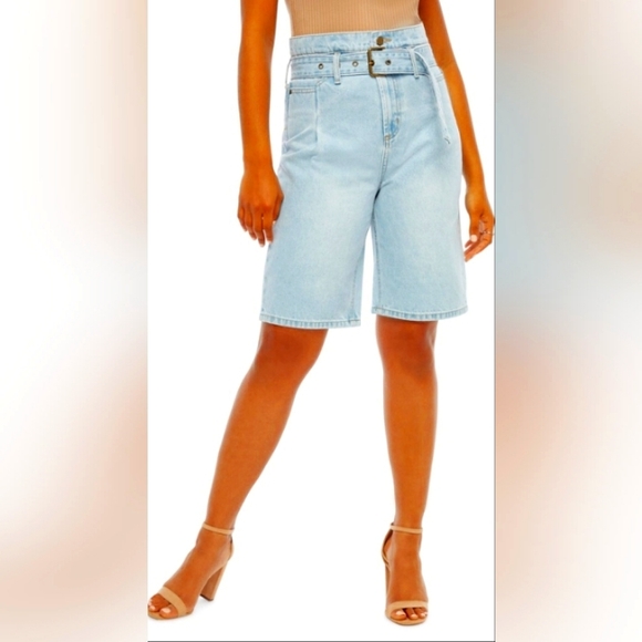 Paperbag Bermuda Denim Shorts Sz 28 MSRP $59.95 - Picture 3 of 10